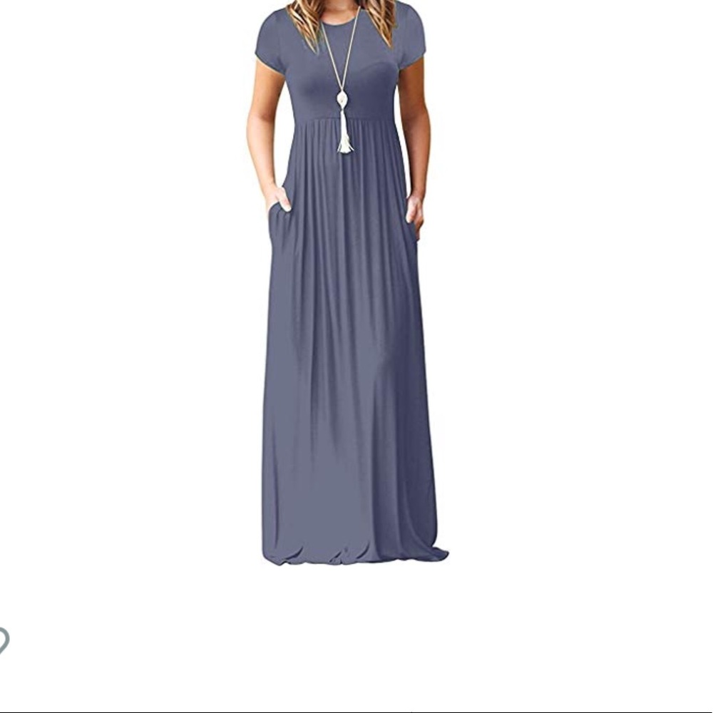 Gray Maxi Dress L NWOT